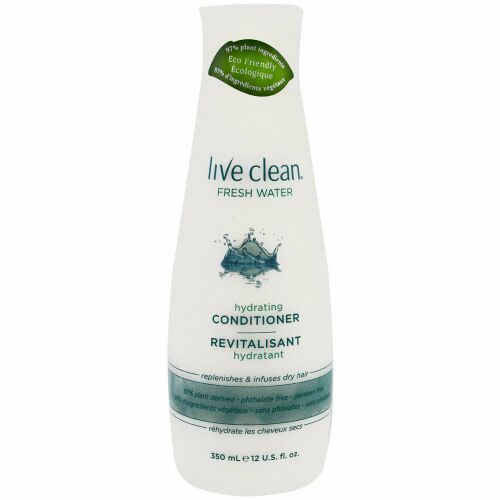 Live Clean, ハイドレーティングコンディショナー、フレッシュウォーター、12 fl oz (350 ml)
