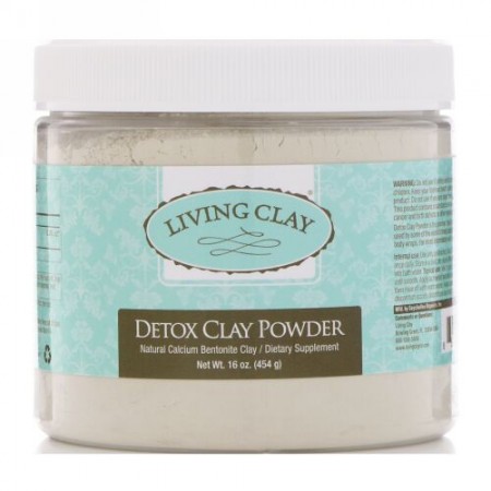 Living Clay, デトックスクレイ（泥）パウダー、16 oz (454 g) (Discontinued Item)