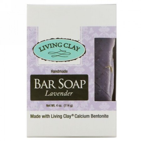 Living Clay, Handmade Bar Soap, Lavender, 4 oz (114 g) (Discontinued Item)
