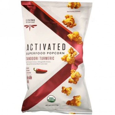 Living Intentions, Activated, Superfood Popcorn, Tandoori Turmeric, 4 oz (113 g) (Discontinued Item)