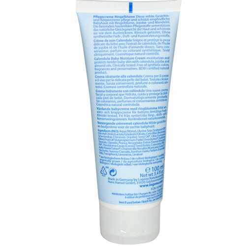 Logona Naturkosmetik, ボディモイスチャークリーム、キンセンカ、 3.4液量オンス (100 ml) (Discontinued Item)
