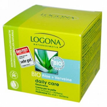 Logona Naturkosmetik, デイリー・ケア、スキン・クリーム、アロエ &バーベナ、 3.4オンス (100 ml) (Discontinued Item)