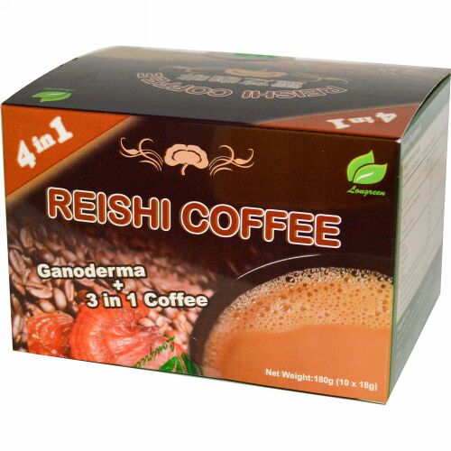 Longreen, 4 in 1レイシコーヒー, 10 袋, 各(18 g)