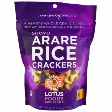Lotus Foods, あられライスクッカー、しょうゆ味、5 オンス (142g) (Discontinued Item)