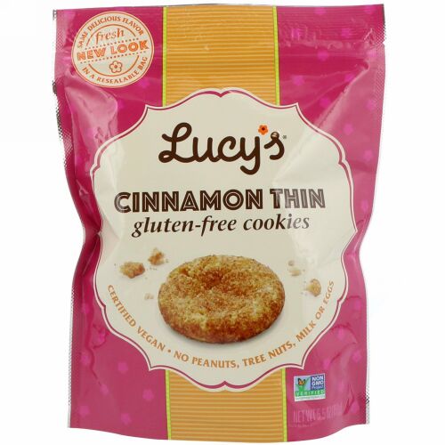 Lucy's, シナモン シン クッキーズ、グルテンフリー、5.5 oz (156 g) (Discontinued Item)