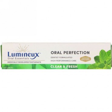Lumineux Oral Essentials, リュミヌー、医学的に開発された練り歯磨き、クリーン＆フレッシュ、3.75オンス (106.3 g) (Discontinued Item)