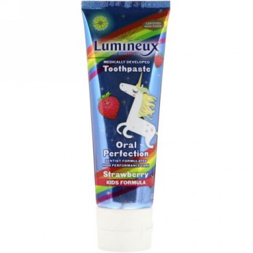 Lumineux Oral Essentials, 医学的に開発された練り歯磨き、小児処方、イチゴ味、3.75オンス (106.3 g) (Discontinued Item)