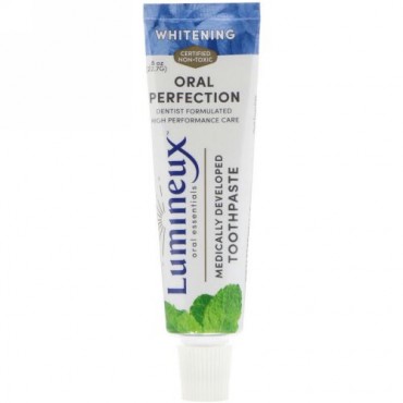 Lumineux Oral Essentials, 亜鉛入り歯磨き粉、ホワイトニング、.8 oz (22.7 g) (Discontinued Item)