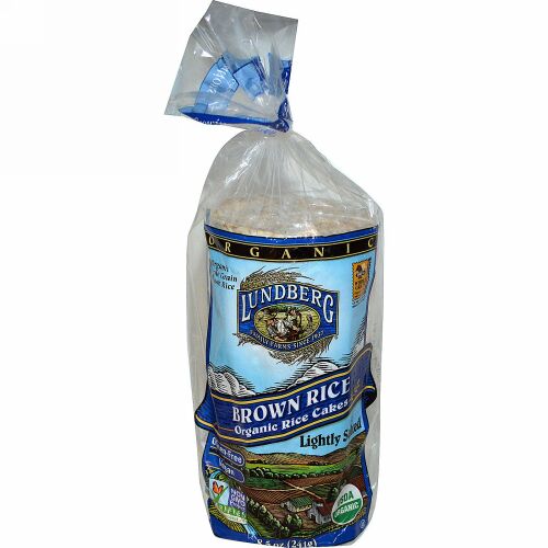Lundberg, ブラウンライス オーガニック ライスケーキ、軽い塩味、8.5 oz (241 g) (Discontinued Item)
