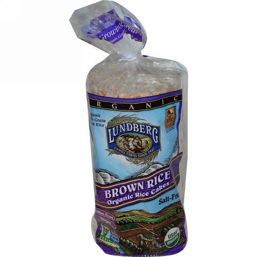 Lundberg, 玄米 オーガニック・ライスケーキ、無塩、8.5 oz (241 g) (Discontinued Item)