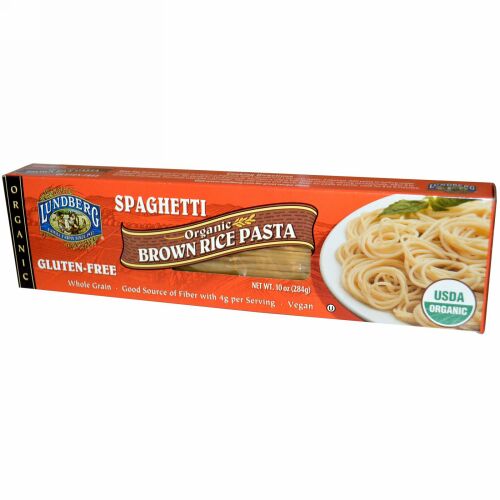 Lundberg, オーガニック 玄米 パスタ, スパゲティー, 10 oz (284 g) (Discontinued Item)
