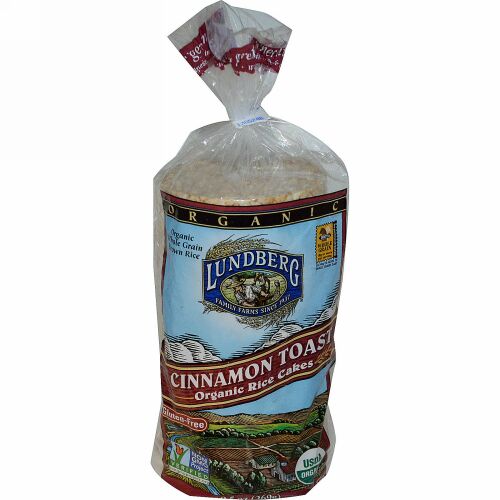 Lundberg, オーガニック・ライス・ケーキ, シナモン・トースト, 9.5 oz (269 g) (Discontinued Item)
