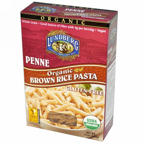 Lundberg, ランドバーグ, Penne, Brown Rice Pasta, 12 oz (340 g) (Discontinued Item)