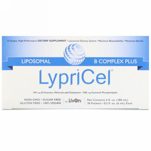 LypriCel, リポソームBコンプレックスプラス、 30包、 各0.2液量オンス (6 ml) (Discontinued Item)