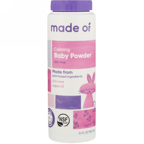 MADE OF, カーミングベビーパウダー、3.4液量オンス (100.5 ml) (Discontinued Item)