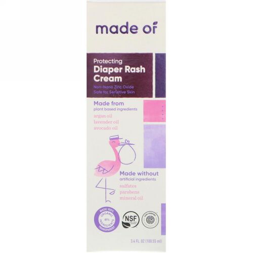 MADE OF, おむつかぶれ防止クリーム、3.4液量オンス (100.55 ml) (Discontinued Item)
