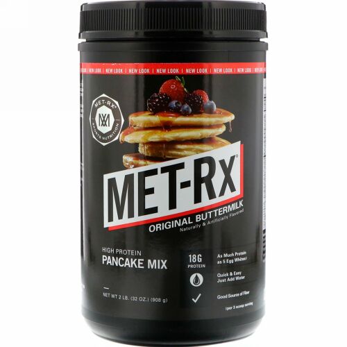 MET-Rx, ハイプロテイン・パンケーキミックス、オリジナルバターミルク、32 oz (908 g)