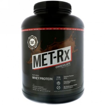MET-Rx, Natural Whey Protein, Chocolate, 80 oz (2.26 kg) (Discontinued Item)