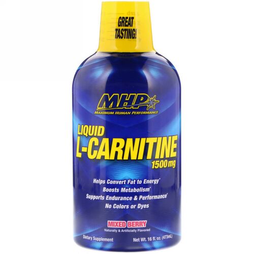 MHP, リキッド L-カルニチン、ミックスベリー、1,500 mg、16 fl oz (473 ml) (Discontinued Item)