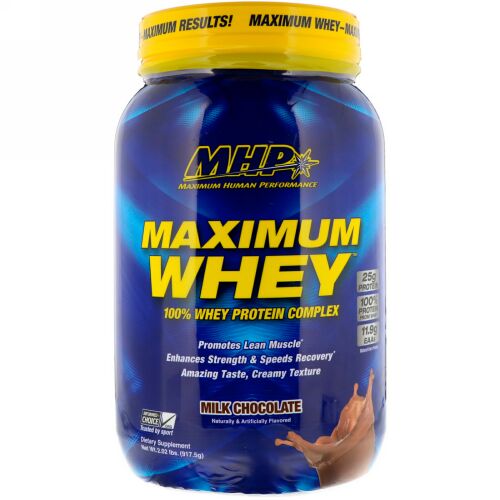 MHP, マキシマム ホエイ、ミルクチョコレート、2.02 lbs (917.5 g) (Discontinued Item)