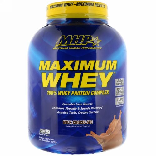 MHP, マキシマムホエイ、ミルクチョコレート、5.01 lbs (2275 g) (Discontinued Item)