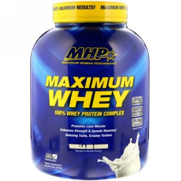 MHP, Maximum Whey, Vanilla Ice Cream, 5 lbs (2270 g) (Discontinued Item)