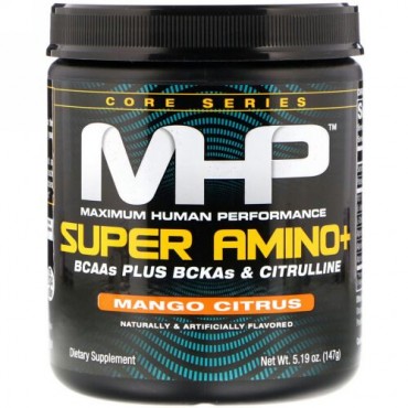 MHP, スーパーアミノ+、マンゴーシトラス、5.19 oz (147 g) (Discontinued Item)