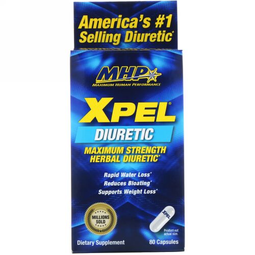 MHP, XPEL, Maximum Strength Herbal Diuretic, 80 Capsules (Discontinued Item)