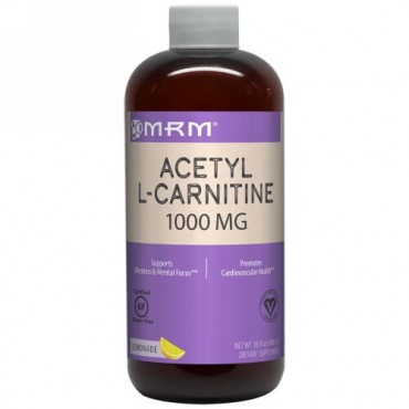 MRM, アセチル-L-カルニチン、レモネードフレーバー、1000 mg、16 fl oz (480 ml)