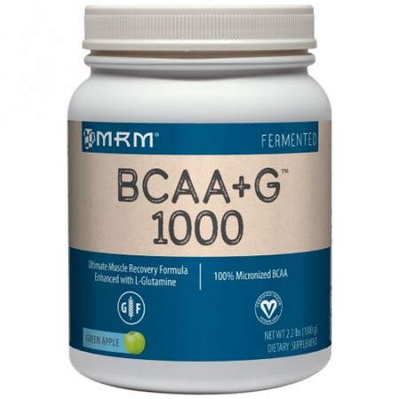 MRM, BCAA+G 1000、グリーンアップル、2.2ポンド (1000 g) (Discontinued Item)