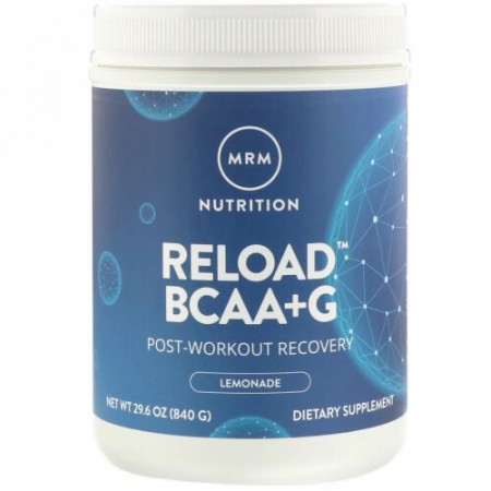 MRM, Reload（リロード）BCAA＋G、ワークアウト後用、レモネード風味、840g（29.6オンス）