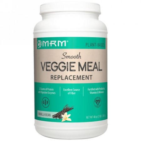 MRM, ベジ ミール リプレイスメント、バニラビーン、3 lbs (1,361 g) (Discontinued Item)