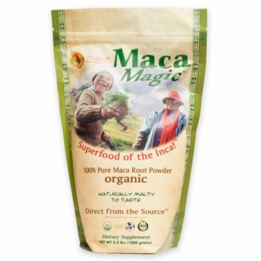 Maca Magic, オーガニック、100％純粋マカの根パウダー、2.2 lbs (1000 g)