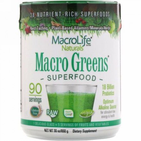 Macrolife Naturals, マクログリーンズ、 スーパーフード、 30オンス (850 g)