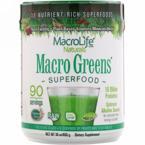 Macrolife Naturals, マクログリーンズ、 スーパーフード、 30オンス (850 g)