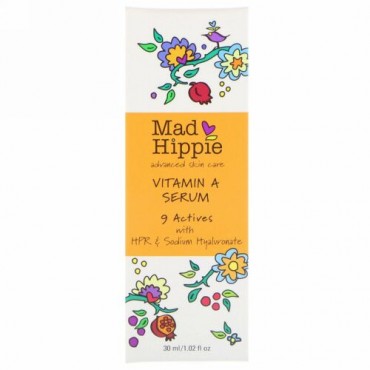 Mad Hippie Skin Care Products, ビタミンAセラム、1.02 液量オンス (30 ml)