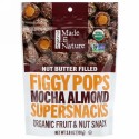 Made in Nature, オーガニック、イチジクポップ、スーパースナック、モカアーモンド、108g（3.8 oz） (Discontinued Item)
