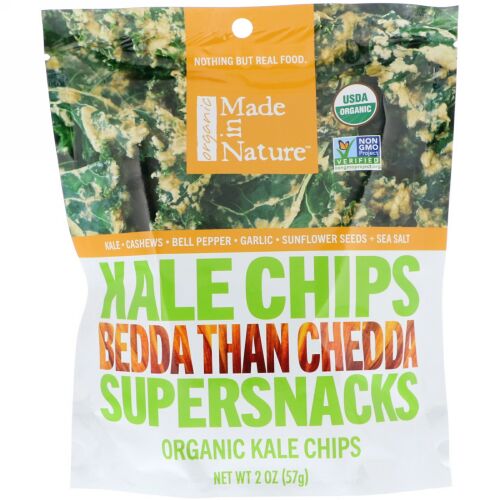 Made in Nature, オーガニックケールチップス、ベッダザンチェッダ・スーパースナック、57g（2 oz） (Discontinued Item)