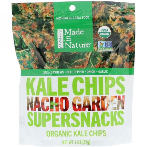 Made in Nature, オーガニックケールチップス、スーパースナック、ナッチョガーデン、2オンス (57 g) (Discontinued Item)