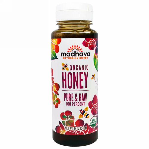 Madhava Natural Sweeteners, オーガニック蜂蜜、天然物・未加工、340g (Discontinued Item)