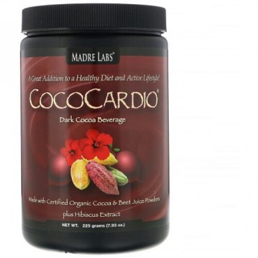 Madre Labs, CocoCardio 有機認定ココア & ビーツジュースパウダー + ハイビスカスエキス, 7.93 oz. (225 g) (Discontinued Item)