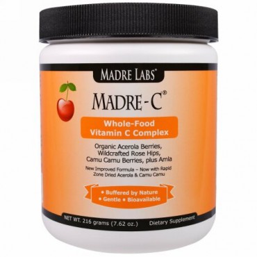 Madre Labs, マドレ（Madre）-C, 自然食品ビタミンC複合体, 7.62オンス（216 g） (Discontinued Item)