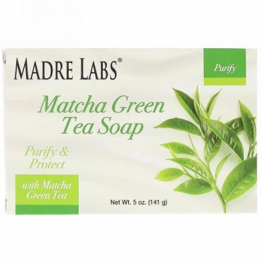 Madre Labs, 抹茶ソープバー、ローズマリー・マルラ・アルガン配合、5 oz (141 g) (Discontinued Item)