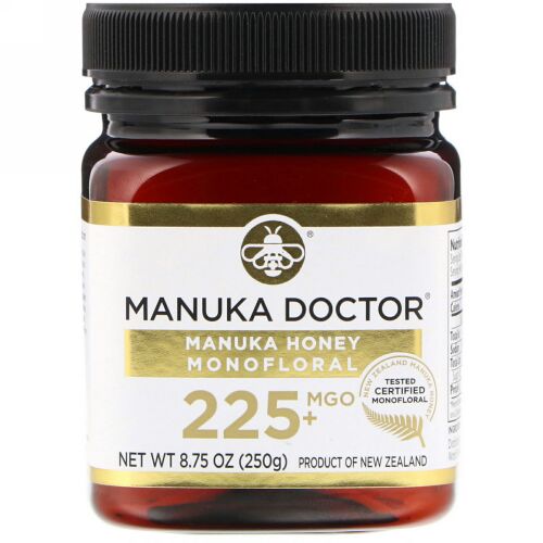 Manuka Doctor, マヌカハニー モノフローラル、MGO 225+、250g（8.75オンス）