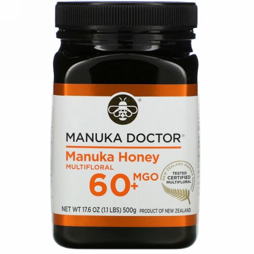 Manuka Doctor, マヌカハニーマルチフローラル、MGO 60+、500g（1.1ポンド）