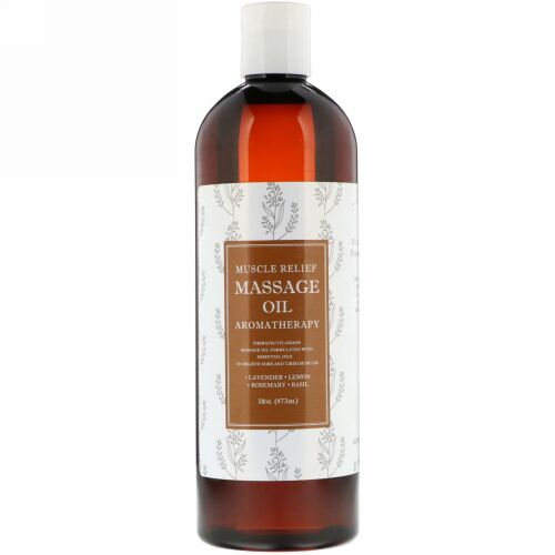 Maple Holistics, Muscle Relief Massage Oil, Aromatherapy, 16 oz (473 ml)