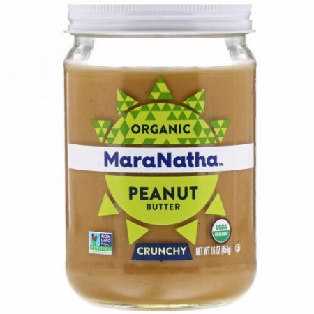 MaraNatha, オーガニック ピーナッツバター、クランチー、16 oz (454 g)