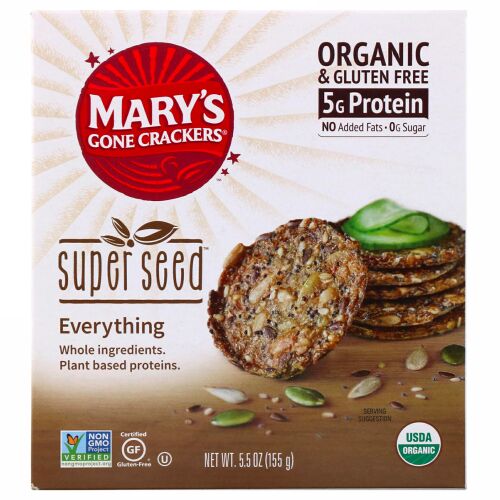 Mary's Gone Crackers, スーパー シード クラッカー、エブリシング、5.5 oz (155 g)