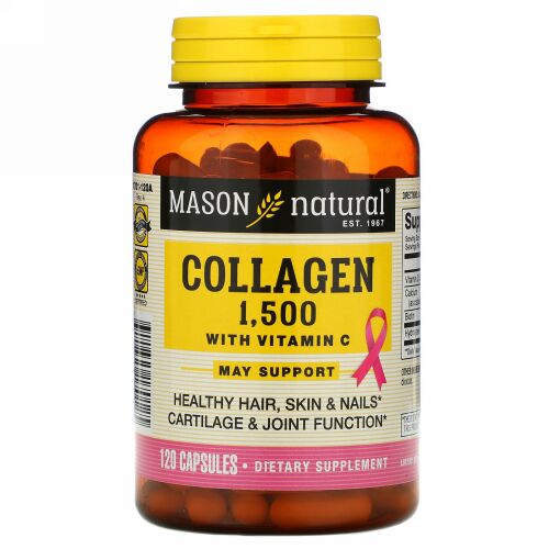Mason Natural, Collagen 1,500 with Vitamin C, 120 Capsules