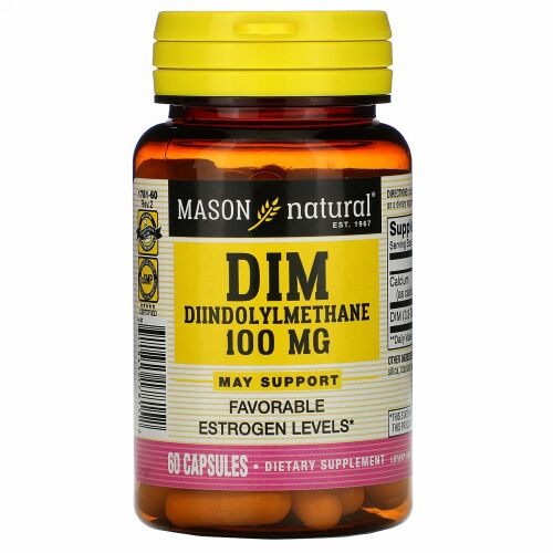 Mason Natural, DIMジインドリルメタン、100mg、60カプセル